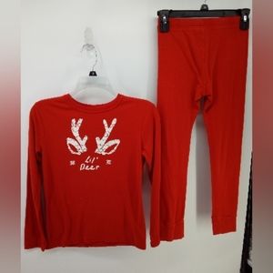 Wondershop Set Lil Deer Red Snug Pajamas Sleepwear 100% Cotton 10